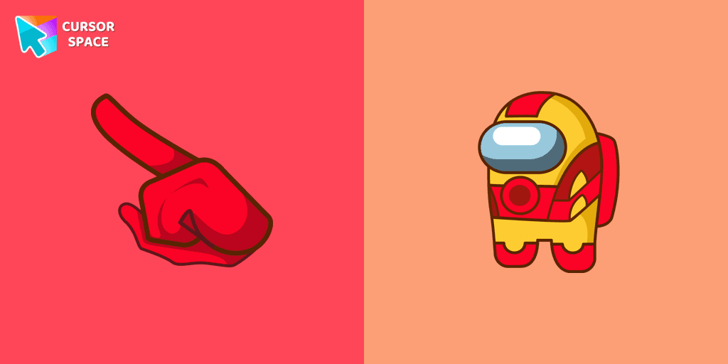 Among Us Iron Man Character Cursor cursor pack